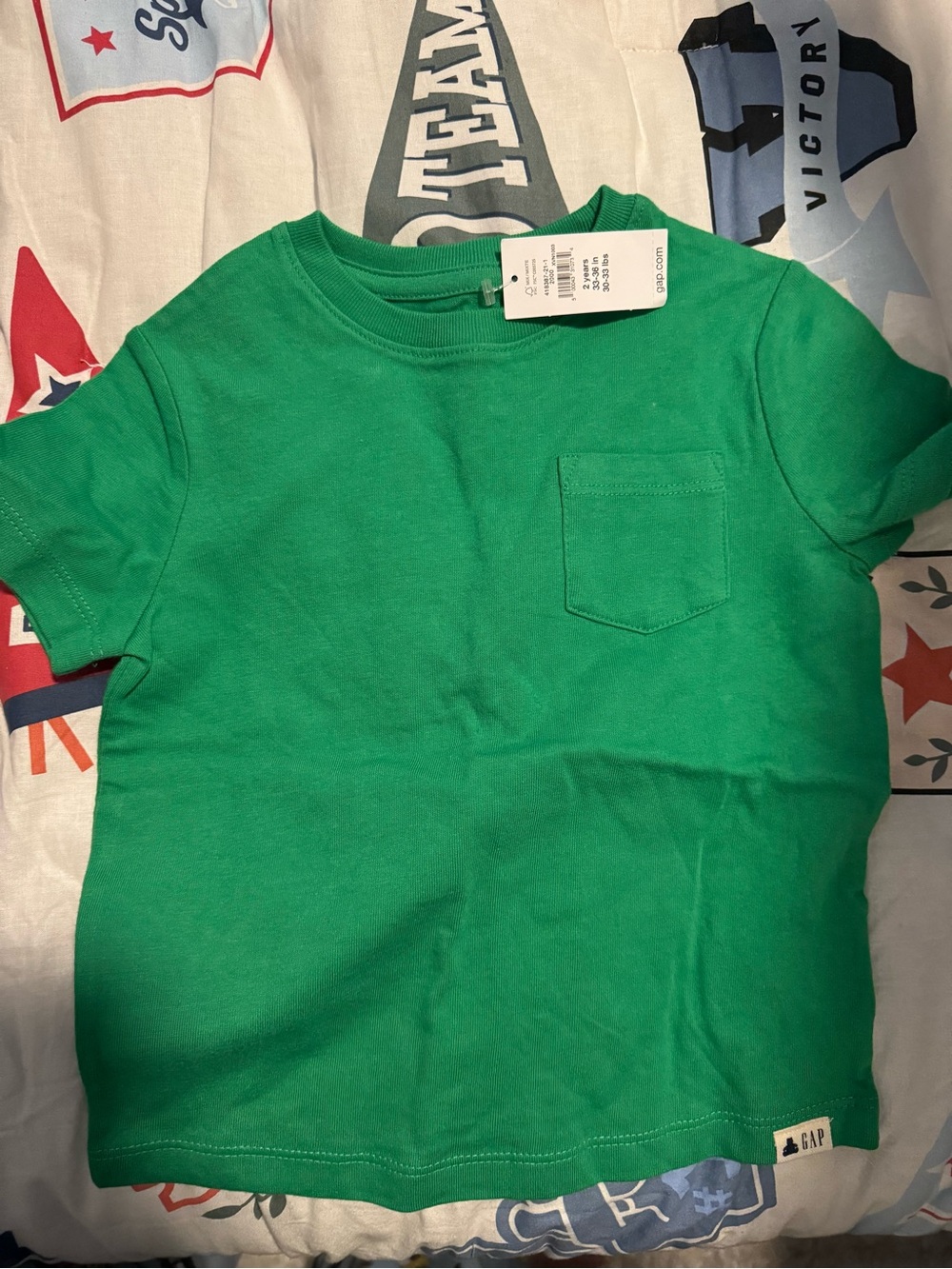 GAP Bright Green Short-Sleeve Pocket Tee